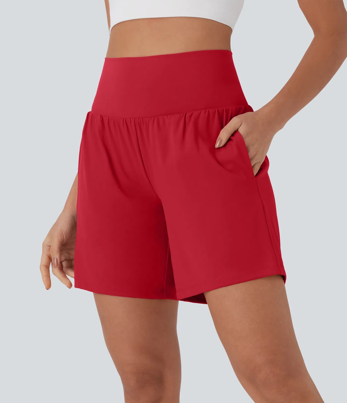 Linnéa™ – Luftiga 2-i-1 Yoga Shorts med Hög Midja