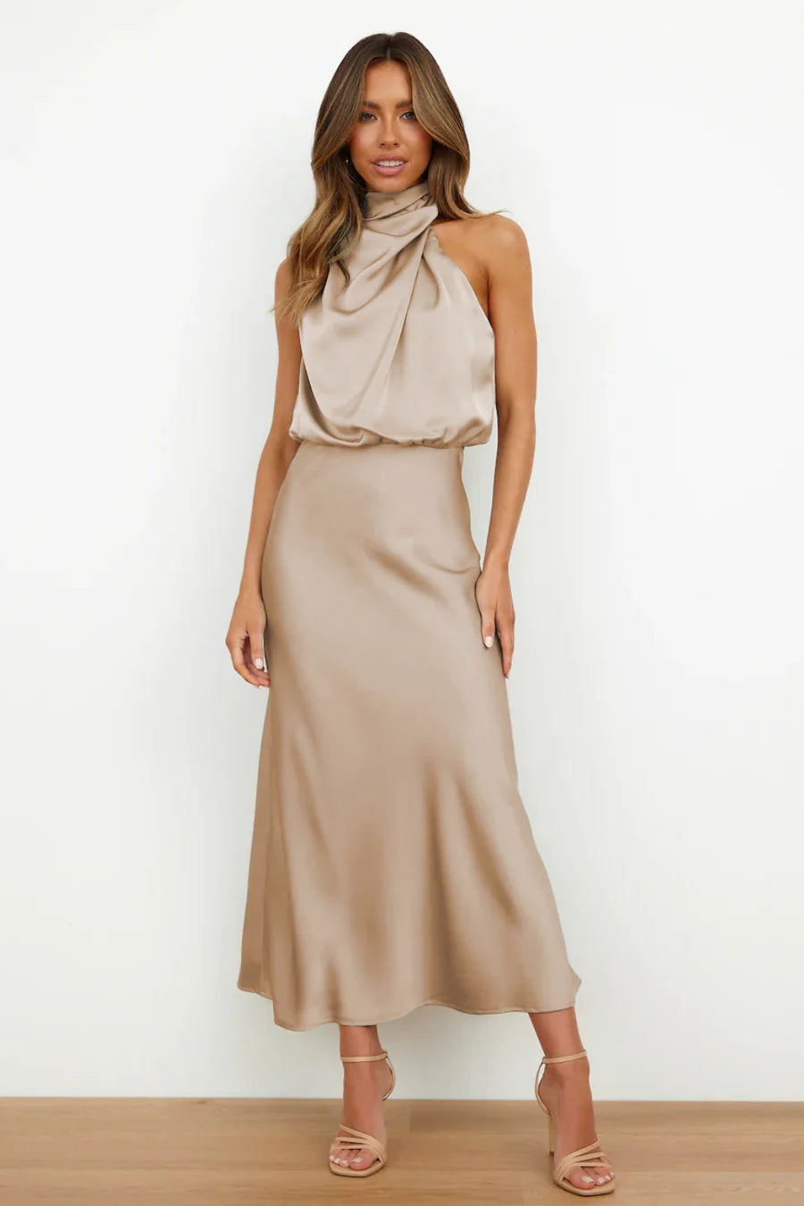 Lydia™ | Lange halterneckjurk