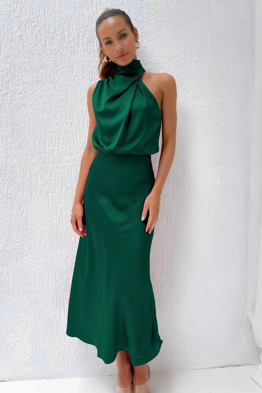 Lydia™ | Lange halterneckjurk