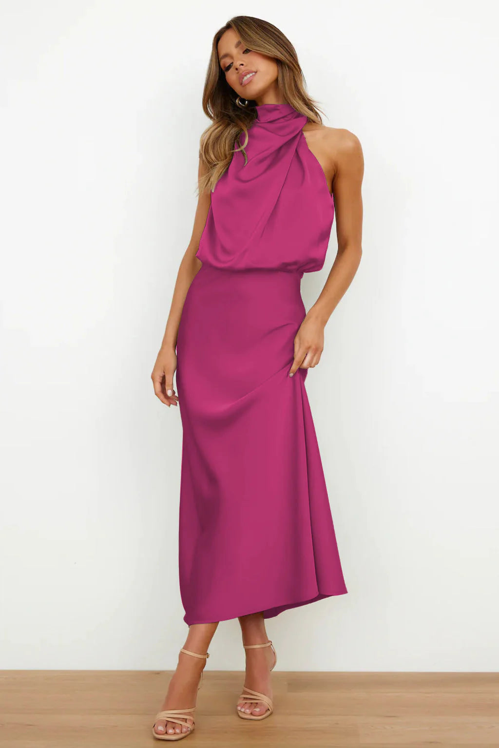 Lydia™ | Lange halterneckjurk
